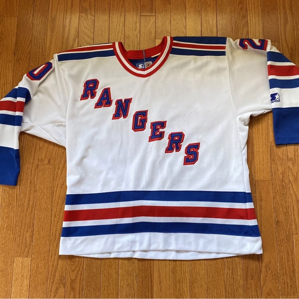 New York Rangers 1996-1997 Luc Robitaille Hockey Jersey Starter XL Vintage VTG